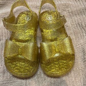 Cat & Jack Gold Glitter Kids Sandals